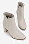 Women's Beige Genuine Leather Size 35-41 Heeled Boots & Booties - 2