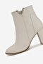 Women's Beige Genuine Leather Size 35-41 Heeled Boots & Booties - 6