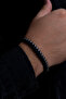 Natural Stone Hematite Leather Bracelet
