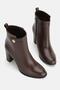 Women's Brown Genuine Leather Size 35-41 Heeled Boots & Booties - 2