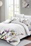 King Size Floral White Double Duvet Cover Set 220X240Cm - 2