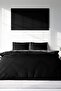 King Size Deluxe Double-Sided Cotton Ranforce Double Duvet Cover Set Black Gray 220X240Cm - 3