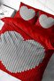 King Size Woven Heart 3D - Double Duvet Cover Set 220X240Cm