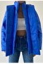 Women's Hooded Pocket Detailed Blue Puffer Coat 200 - 6