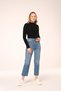 2301 Sunshine Fashion Blue High Waist Short Leg Jeans - 2