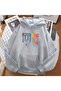 سويت شيرت رمادي كبير الحجم مطبوع عليه ICEBERG للجنسين