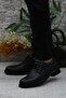 42389 Black Genuine Leather Warm Lining Rubber Sole Men's Shoes - 3