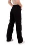 Cargo Pocket Detailed and High Waisted Full Length Hip-Hop Relaxed Women's Cargo Jeans Black Denim - 2