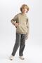 Boy's Wide Leg Standard Leg Gabardine Trousers B4287A823Wn - 5