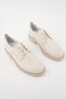 Beige Genuine Leather Women's Oxford Shoes Beige Oxford Lace-up Women's Casual Shoes College Shoes - 2