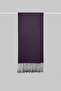 Women's Black Plum Silk Shawl - 3