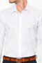Men's White Slim Fit Long Sleeve Shirt - 2