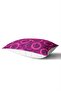 Round Patterned Rectangular Throw Pillow Cover with Purple Background - 2