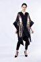 Silk Felt Poncho| Boldini Cleo De Merode Black| Nomads Felt
