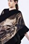 Silk Felt Poncho| Boldini Cleo De Merode Black| Nomads Felt - 3