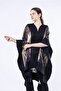 Silk Felt Poncho| Boldini Cleo De Merode Black| Nomads Felt - 5