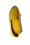 Women's Lemon Yellow Genuine Leather Ballerinas - 3