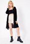 Black Shawl Collar Viscon Cardigan Alc-X4864 - 2