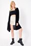 Black Shawl Collar Viscon Cardigan Alc-X4864 - 5