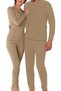 Unisex Beige Thermal Underwear Set