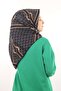 Women's Black Twill Silk Scarf - 3
