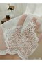 Damask Patterned Special Knitted Textured Tulle Curtain, 250x260, Tight Pleat, 1/3 - 4