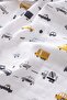 Muslin Cloth Cover Car Pattern - Gray 90x75 Cm + 2 Mouth Wipes - 2