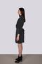 Black and White Polka Dot Long Sleeve Mini Dress Chiffon - 3
