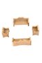 Paintable Wooden Toy 15 Pieces Miniature Furniture Set 6 Pieces Paint Set and Brush Gift - 3