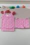 Baby Girl Pink Floral Strappy Cotton Undershirt Boxer Panties Underwear Set