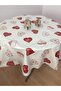 Red Heart Erasable PVC Round Oilcloth Tablecloth