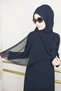 Woman Mother Self-Patterned Black Daily Seasonal Hijab Non-Slip Chiffon Shawl