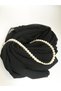 Woman Mother Self-Patterned Black Daily Seasonal Hijab Non-Slip Chiffon Shawl - 5