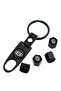 Kia Pro Ceed Sw Metal Keychain and 4Pcs Metal Valve Cap Set