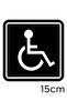 Disabled Car and Disabled Woman Car Sign Sticker 15cm - Black