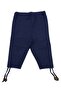 Girl's Knee-Length Combed Cotton Capri Tights with Side Drawstring Detail - 3