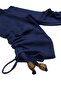 Girl's Knee-Length Combed Cotton Capri Tights with Side Drawstring Detail - 4