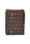 Women's Coffee Printed Chain Detailed Hand and Shoulder Bag - 2