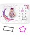 Baby Gift Memory Blanket, Monthly Photo Shoot Blanket Baby Girl Newborn