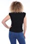 Women's Black Padded T-Shirt - 5
