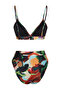 Soyut Desenli Üçgen Kaplı Hipster Yüksek Bel Bikini Takımı TBESS22BT0016 - 8