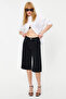 Black High Waist Denim Bermuda Twoss24Sr00023 - 2