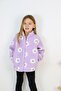 Girl's Plush Fabric Zippered Thick Coat - 8
