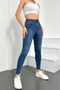 Blue Washing Effect Skinny Leg Jeans - 3