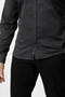 Men's Long Sleeve Shirt Slimfit Lycra Fabric Pa-179 Black Color - 6