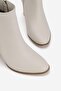 Women's Beige Genuine Leather Size 35-41 Heeled Boots & Booties - 5