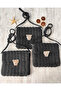 MBMH Straw Bag - Hand Knitted Straw Shoulder Bag with Strap Paper Rope - Gift Summer - 3