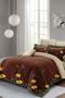 King Size Sun Flowers Double Duvet Cover Set 3D Cotton Satin 220X240Cm
