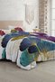 King Size Double Duvet Cover Set Cotton Satin 3D Special Design Colorful Leaves 220X240Cm - 2