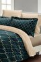 King Size Double Duvet Cover Set 100% Cotton Satin Gold Line 220X240Cm - 3